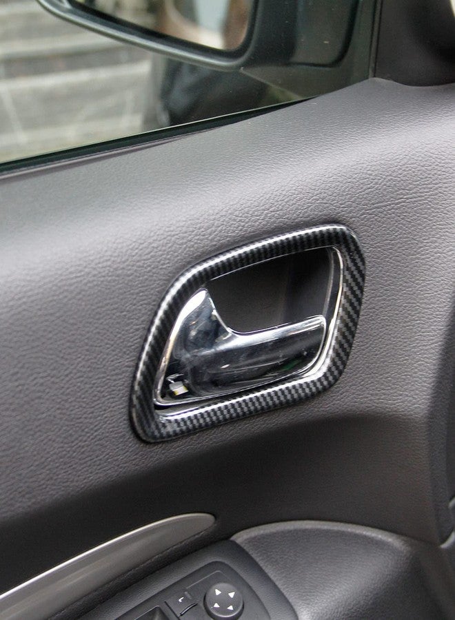 crosselec Carbon Fiber Interior Door Handle Panel Cover Trim for Dodge Durango 2011-2020 - Image 2